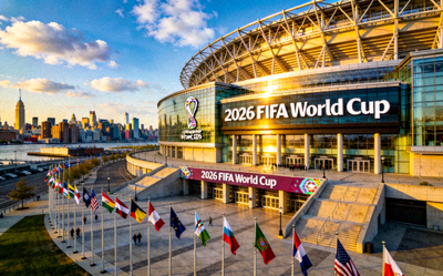 2026年世界杯美国纽约大都会体育场外部宏伟景观